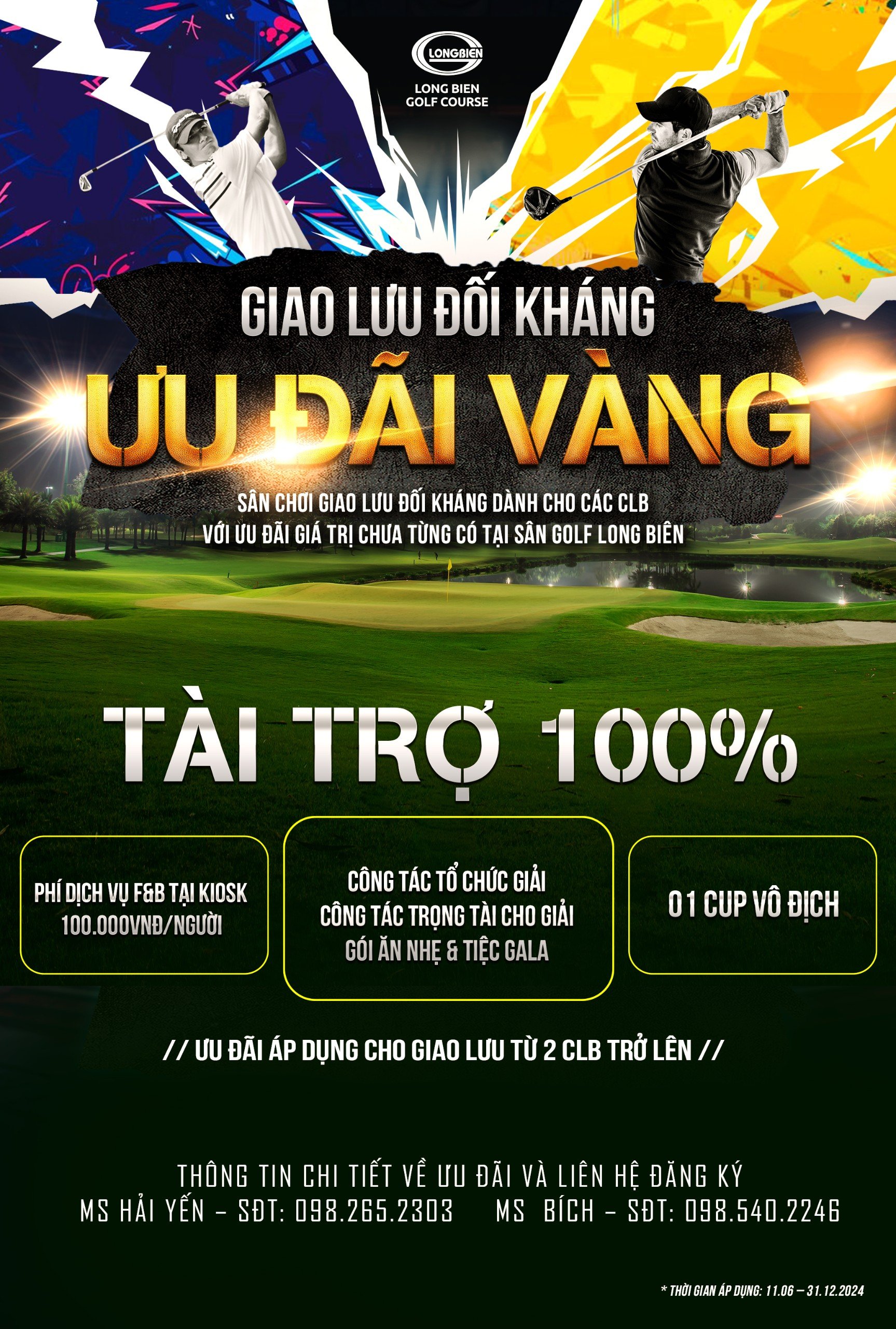 SÂN CHƠI ĐỐI KHÁNG BÙNG NỔ TẠI SÂN GOLF LONG BIÊN