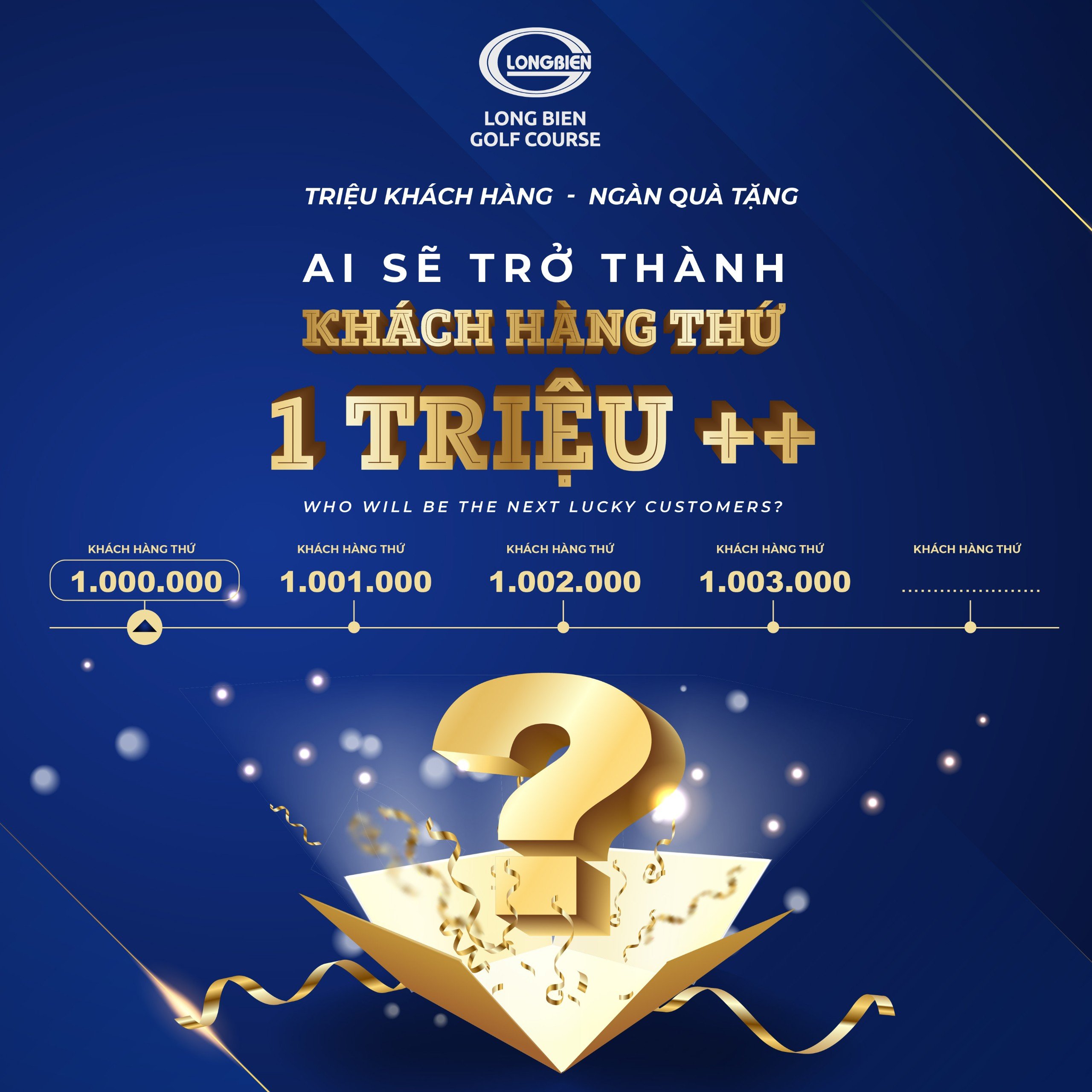 PHẦN QUÀ CHÀO ĐÓN KHÁCH HÀNG THỨ 1 TRIỆU ++ CỦA SÂN GOLF LONG BIÊN