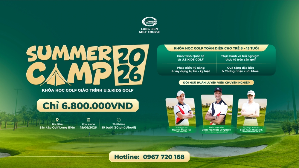 SUMMER CAMP 2026 - KHÓA HỌC GOLF CHUẨN U.S. KIDS GOLF DÀNH CHO TRẺ EM TẠI LONG BIÊN